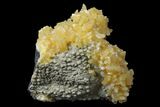 Fluorescent, Yellow Calcite Crystal Cluster - South Dakota #170693-2